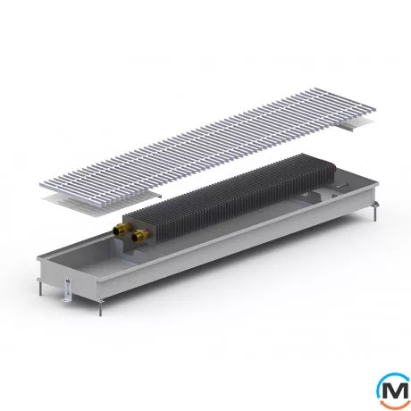 Внутрішньопідлоговий конвектор Carrera C.Inox.230.1500.65, Тип конвектора: Без вентилятора, Корпус конвектора: Нержавіюча сталь, Кількість теплообмінників: 1, Глибина (мм): 65, Ширина (мм): 230, Довжина (мм): 1500, фото 