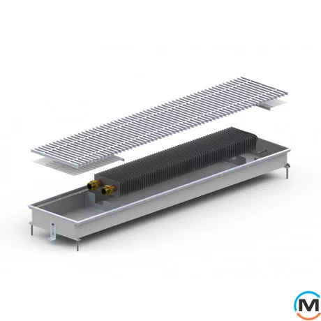 Внутрішньопідлоговий конвектор Carrera M.Inox.230.750.65, Тип конвектора: Без вентилятора, Корпус конвектора: Нержавіюча сталь, Кількість теплообмінників: 1, Глибина (мм): 65, Ширина (мм): 230, Довжина (мм): 750, фото 