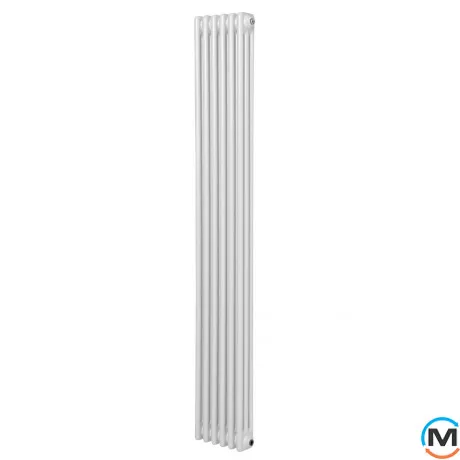 Вертикальний дизайнерський радіатор ARTTIDESIGN Bari III 6/1800/290 білий матовий, Виконання: Вертикальний, Колір: Білий, Висота (мм): 1800, Глибина (мм): 125, Кількість секцій: 6, Довжина (мм): 290, фото 