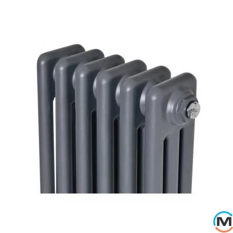 Вертикальні дизайнерські радіатори ARTTIDESIGN Bari III 6/1800/290 сірий матовий, Виконання: Вертикальний, Колір: Сірий, Висота (мм): 1800, Глибина (мм): 125, Кількість секцій: 6, Довжина (мм): 290, фото , зображення 3