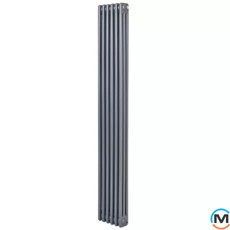 Вертикальні дизайнерські радіатори ARTTIDESIGN Bari III 6/1800/290 сірий матовий, Виконання: Вертикальний, Колір: Сірий, Висота (мм): 1800, Глибина (мм): 125, Кількість секцій: 6, Довжина (мм): 290, фото 