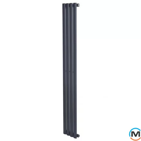 Вертикальный дизайнерский радиатор ARTTIDESIGN Rimini 4/1500/236 серый матовый, Подключение радиатора: Боковое, Исполнение: Вертикальный, Цвет: Серый, Высота (мм): 1500, Кол-во секций: 4, Длина (мм): 236, Глубина (мм): 103, Количество рядов: 1, фото 