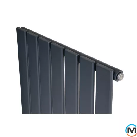 Вертикальний дизайнерський радіатор ARTTIDESIGN Livorno 7/1600/476/50 сірий матовий, Колір: Сірий, Висота (мм): 1600, Глибина (мм): 93, Кількість секцій: 7, Довжина (мм): 476, фото , зображення 5