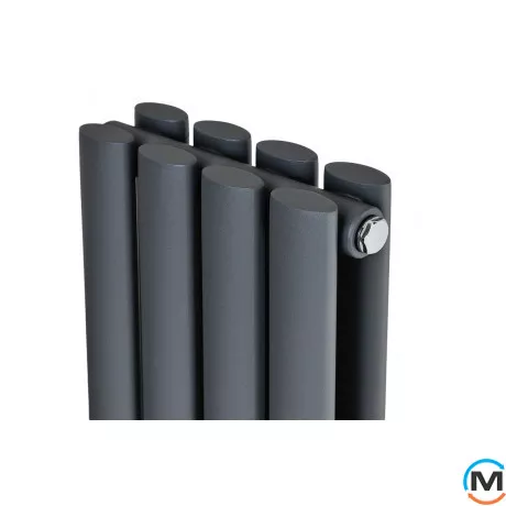 Вертикальный дизайнерский радиатор ARTTIDESIGN Rimini II 4/1500/236/50 серый матовый, Подключение радиатора: Нижнее, Исполнение: Вертикальный, Цвет: Серый, Высота (мм): 1500, Кол-во секций: 4, Длина (мм): 236, Глубина (мм): 103, Количество рядов: 2, фото , изображение 5