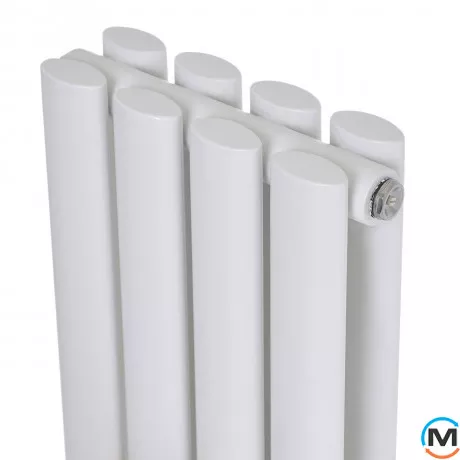 Вертикальный дизайнерский радиатор ARTTIDESIGN Rimini II 4/1500/236/50 белый матовый, Подключение радиатора: Нижнее, Исполнение: Вертикальный, Цвет: Белый, Высота (мм): 1500, Кол-во секций: 4, Длина (мм): 236, Глубина (мм): 103, Количество рядов: 2, фото , изображение 5