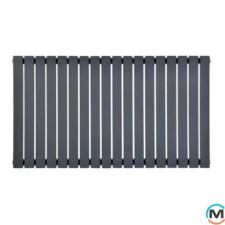 Горизонтальний дизайн радіатор ARTTIDESIGN Terni G 18/600/1062 сірий матовий, Підключення радіатора: Нижнє, Виконання: Горизонтальний, Колір: Сірий, Висота (мм): 600, Кількість секцій: 18, Довжина (мм): 1062, Глибина (мм): 99, Кількість рядів: 1, фото , зображення 2