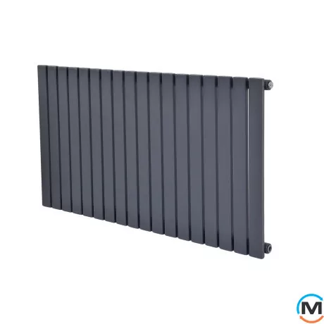 Горизонтальний дизайн радіатор ARTTIDESIGN Terni G 18/600/1062 сірий матовий, Підключення радіатора: Нижнє, Виконання: Горизонтальний, Колір: Сірий, Висота (мм): 600, Кількість секцій: 18, Довжина (мм): 1062, Глибина (мм): 99, Кількість рядів: 1, фото 