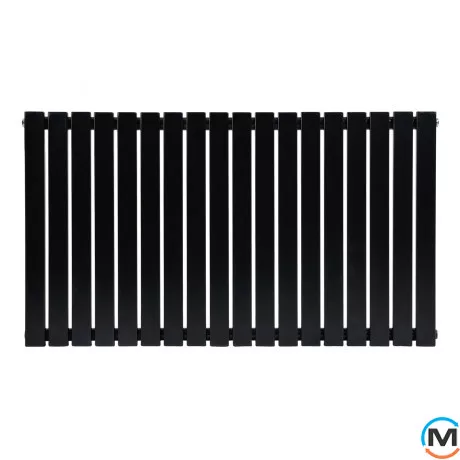 Горизонтальний дизайн радіатор ARTTIDESIGN Terni G 18/600/1062 чорний матовий, Підключення радіатора: Нижнє, Виконання: Горизонтальний, Колір: Чорний, Висота (мм): 600, Кількість секцій: 18, Довжина (мм): 1062, Глибина (мм): 99, Кількість рядів: 1, фото , зображення 2