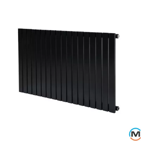 Горизонтальний дизайн радіатор ARTTIDESIGN Terni G 18/600/1062 чорний матовий, Підключення радіатора: Нижнє, Виконання: Горизонтальний, Колір: Чорний, Висота (мм): 600, Кількість секцій: 18, Довжина (мм): 1062, Глибина (мм): 99, Кількість рядів: 1, фото 