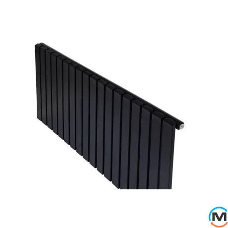 Горизонтальний дизайн радіатор ARTTIDESIGN Terni G 18/600/1062 чорний матовий, Підключення радіатора: Нижнє, Виконання: Горизонтальний, Колір: Чорний, Висота (мм): 600, Кількість секцій: 18, Довжина (мм): 1062, Глибина (мм): 99, Кількість рядів: 1, фото , зображення 5