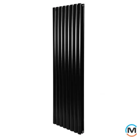 Вертикальний дизайнерський радіатор ARTTIDESIGN Rimini II 8/1500/472/50 чорний матовий, Колір: Чорний, Висота (мм): 1500, Кількість рядів: 2, Довжина (мм): 472, фото 