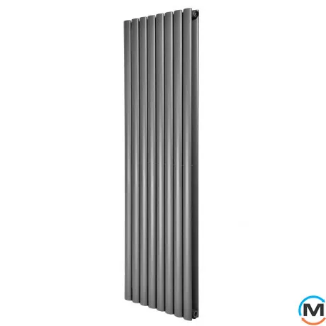 Вертикальний дизайнерський радіатор ARTTIDESIGN Rimini II 8/1500/472/50 сірий матовий, Підключення радіатора: Нижнє, Виконання: Вертикальний, Колір: Сірий, Висота (мм): 1500, Кількість секцій: 8, Довжина (мм): 472, Глибина (мм): 103, Кількість рядів: 2, фото 