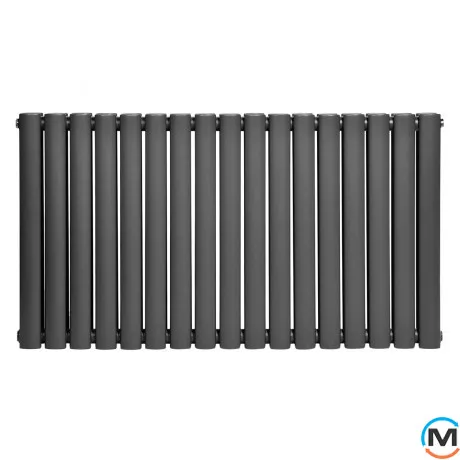 Горизонтальний дизайн радіатор ARTTIDESIGN Rimini II G 17/550/1003 сірий матовий, Підключення радіатора: Бокове, Виконання: Горизонтальний, Колір: Сірий, Висота (мм): 550, Кількість секцій: 17, Довжина (мм): 1003, Глибина (мм): 103, Кількість рядів: 2, фото , зображення 3