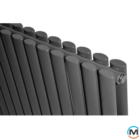 Горизонтальний дизайн радіатор ARTTIDESIGN Rimini II G 17/550/1003 сірий матовий, Підключення радіатора: Бокове, Виконання: Горизонтальний, Колір: Сірий, Висота (мм): 550, Кількість секцій: 17, Довжина (мм): 1003, Глибина (мм): 103, Кількість рядів: 2, фото , зображення 5