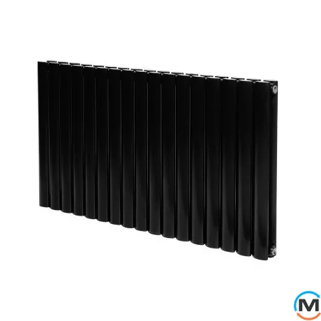 Горизонтальний дизайн радіатор ARTTIDESIGN Rimini II G 17/550/1003 чорний матовий, Підключення радіатора: Бокове, Виконання: Горизонтальний, Колір: Чорний, Висота (мм): 550, Кількість секцій: 17, Довжина (мм): 1003, Глибина (мм): 103, Кількість рядів: 2, фото 