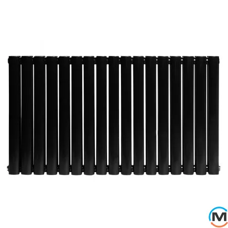 Горизонтальний дизайн радіатор ARTTIDESIGN Rimini II G 17/550/1003 чорний матовий, Підключення радіатора: Бокове, Виконання: Горизонтальний, Колір: Чорний, Висота (мм): 550, Кількість секцій: 17, Довжина (мм): 1003, Глибина (мм): 103, Кількість рядів: 2, фото , зображення 2
