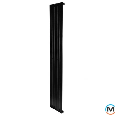 Вертикальний дизайнерський радіатор ARTTIDESIGN Livorno 5/1600/340 чорний матовий, Колір: Чорний, Висота (мм): 1600, Глибина (мм): 93, Кількість секцій: 5, Довжина (мм): 340, фото 