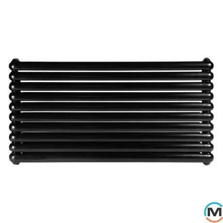 Горизонтальний дизайн радіатор ARTTIDESIGN Sora 10/600/1200 чорний матовий, Виконання: Горизонтальний, Колір: Чорний, Висота (мм): 600, Глибина (мм): 110, Довжина (мм): 1200, фото , зображення 3