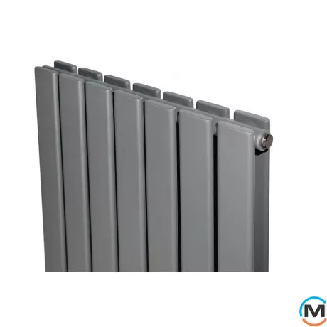 Вертикальний дизайнерський радіатор ARTTIDESIGN Livorno II 7/1800/476 сірий матовий, Підключення радіатора: Бокове, Виконання: Вертикальний, Колір: Сірий, Висота (мм): 1800, Кількість секцій: 7, Довжина (мм): 476, Глибина (мм): 103, Кількість рядів: 2, фото , зображення 4
