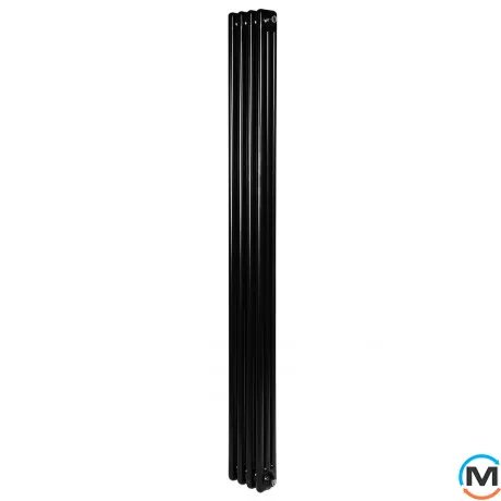 Вертикальний дизайнерський радіатор ARTTIDESIGN Bari III 4/1800/200 чорний матовий, Виконання: Вертикальний, Колір: Чорний, Висота (мм): 1800, Глибина (мм): 118, Кількість секцій: 4, Довжина (мм): 200, фото 