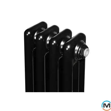 Вертикальний дизайнерський радіатор ARTTIDESIGN Bari III 4/1800/200 чорний матовий, Виконання: Вертикальний, Колір: Чорний, Висота (мм): 1800, Глибина (мм): 118, Кількість секцій: 4, Довжина (мм): 200, фото , зображення 2
