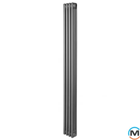 Вертикальний дизайнерський радіатор ARTTIDESIGN Bari III 4/1800/200 сірий матовий, Виконання: Вертикальний, Колір: Сірий, Висота (мм): 1800, Глибина (мм): 118, Кількість секцій: 4, Довжина (мм): 200, фото 