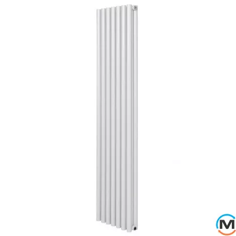 Вертикальний радіатор дизайнерський ARTTIDESIGN Matera II 7/1800/413/50 білий матовий, Підключення радіатора: Нижнє, Колір: Білий, Кількість секцій: 7, фото 