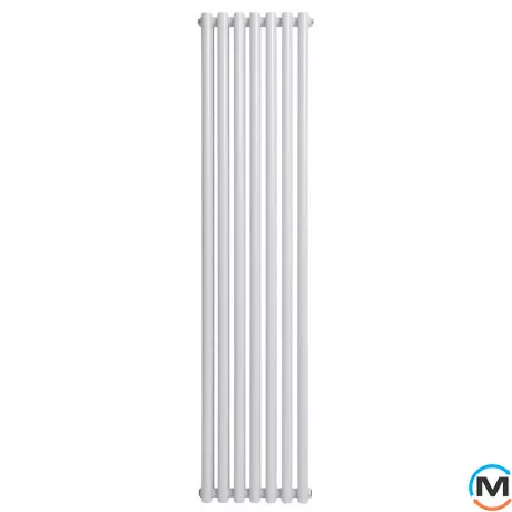 Вертикальний радіатор дизайнерський ARTTIDESIGN Matera II 7/1800/413/50 білий матовий, Підключення радіатора: Нижнє, Колір: Білий, Кількість секцій: 7, фото , зображення 5