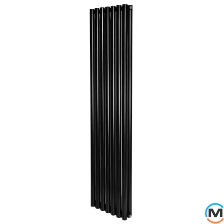 Вертикальний дизайнерський радіатор ARTTIDESIGN Matera II 7/1800/413/50 чорний матовий, Колір: Чорний, Кількість секцій: 7, Довжина (мм): 413, фото 