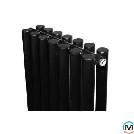 Вертикальний дизайнерський радіатор ARTTIDESIGN Matera II 7/1800/413/50 чорний матовий, Колір: Чорний, Кількість секцій: 7, Довжина (мм): 413, фото , зображення 2