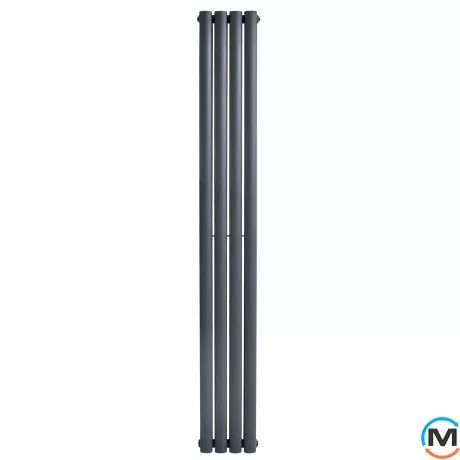 Вертикальный дизайнерский радиатор ARTTIDESIGN Rimini II 4/1800/236/50 серый матовый, Подключение радиатора: Нижнее, Исполнение: Вертикальный, Цвет: Серый, Высота (мм): 1800, Кол-во секций: 4, Длина (мм): 236, Глубина (мм): 103, Количество рядов: 2, фото , изображение 5