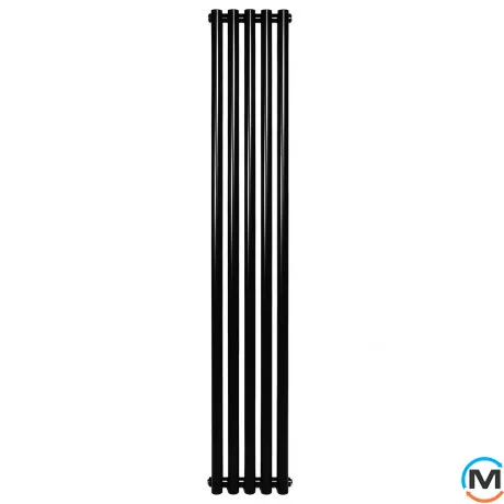 Вертикальний дизайнерський радіатор ARTTIDESIGN Matera II 5/1800/295/50 чорний матовий, Підключення радіатора: Нижнє, Колір: Чорний, Кількість секцій: 5, фото , зображення 5