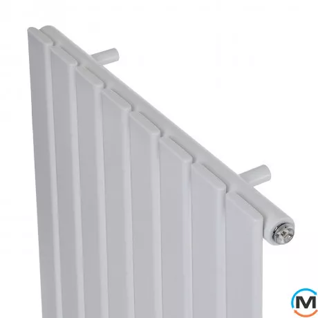 Дизайнерський вертикальний радіатор ARTTIDESIGN Livorno 8/1000/544 білий матовий, Підключення радіатора: Бокове, Виконання: Вертикальний, Колір: Білий, Висота (мм): 1000, Кількість секцій: 8, Довжина (мм): 544, Глибина (мм): 93, Кількість рядів: 1, фото , зображення 2