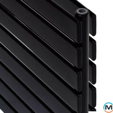 Горизонтальний дизайн радіатор ARTTIDESIGN Livorno II G 8/544/600 чорний матовий, Виконання: Горизонтальний, Колір: Чорний, Висота (мм): 544, Глибина (мм): 97, Кількість секцій: 8, Довжина (мм): 600, Макс. Температура (град.): 90, фото , зображення 5