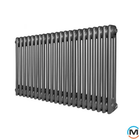 Горизонтальний дизайн радіатор ARTTIDESIGN Bari II G 22/500/1010 сірий матовий, Виконання: Горизонтальний, Колір: Сірий, Висота (мм): 500, Глибина (мм): 103, Кількість секцій: 22, Довжина (мм): 1010, фото 