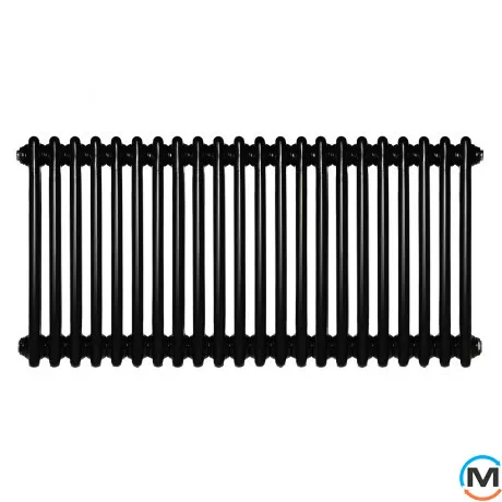 Горизонтальний дизайн радіатор ARTTIDESIGN Bari II G 22/500/1010 чорний матовий, Виконання: Горизонтальний, Колір: Чорний, Висота (мм): 500, Глибина (мм): 103, Кількість секцій: 22, Довжина (мм): 1010, фото , зображення 5