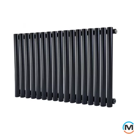 Горизонтальний дизайн радіатор ARTTIDESIGN Rimini G 17/550/1003 чорний матовий, Підключення радіатора: Бокове, Виконання: Горизонтальний, Колір: Чорний, Висота (мм): 550, Кількість секцій: 17, Довжина (мм): 1003, Глибина (мм): 103, Кількість рядів: 1, фото 