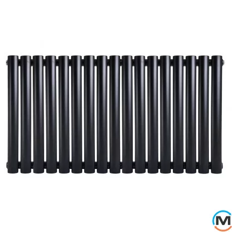 Горизонтальний дизайн радіатор ARTTIDESIGN Rimini G 17/550/1003 чорний матовий, Підключення радіатора: Бокове, Виконання: Горизонтальний, Колір: Чорний, Висота (мм): 550, Кількість секцій: 17, Довжина (мм): 1003, Глибина (мм): 103, Кількість рядів: 1, фото , зображення 3