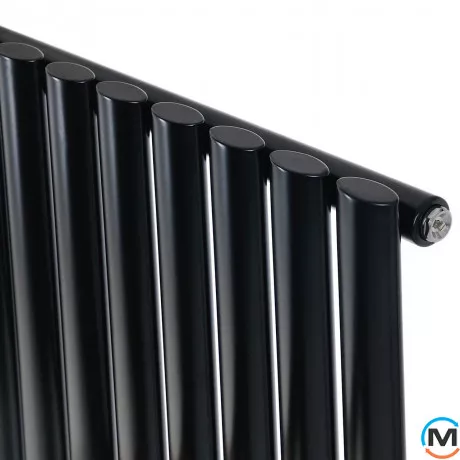 Горизонтальний дизайн радіатор ARTTIDESIGN Rimini G 17/550/1003 чорний матовий, Підключення радіатора: Бокове, Виконання: Горизонтальний, Колір: Чорний, Висота (мм): 550, Кількість секцій: 17, Довжина (мм): 1003, Глибина (мм): 103, Кількість рядів: 1, фото , зображення 5