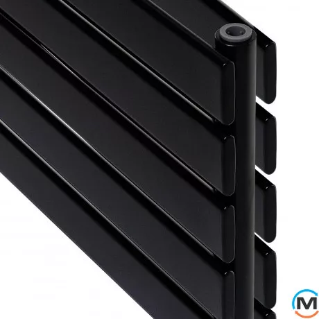 Горизонтальний дизайн радіатор ARTTIDESIGN Livorno II G 5/340/1800 чорний матовий, Колір: Чорний, Висота (мм): 340, Глибина (мм): 100, Кількість секцій: 5, Довжина (мм): 1800, фото , зображення 6