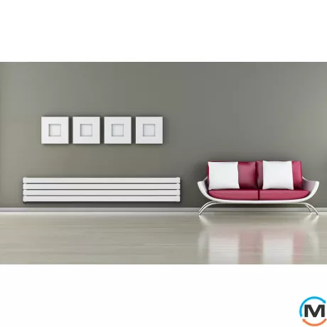 Горизонтальний дизайн радіатор ARTTIDESIGN Livorno II G 4/272/1800 білий матовий, фото , зображення 6