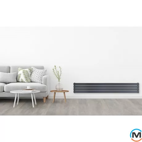 Горизонтальный дизайн радиатор ARTTIDESIGN Livorno II G 4/272/1800 серый матовый, фото , изображение 7