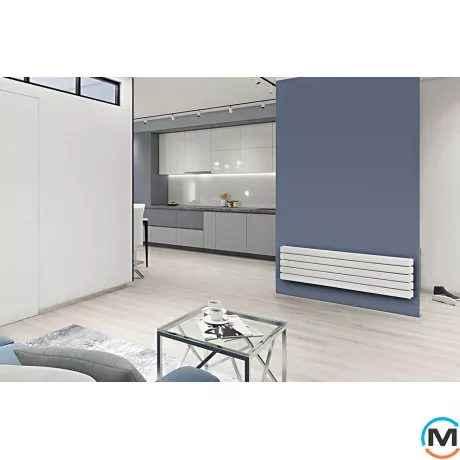 Горизонтальний дизайн радіатор ARTTIDESIGN Livorno II G 5/340/1800 білий матовий, Колір: Білий, Висота (мм): 340, Глибина (мм): 100, Кількість секцій: 5, Довжина (мм): 1800, фото , зображення 4