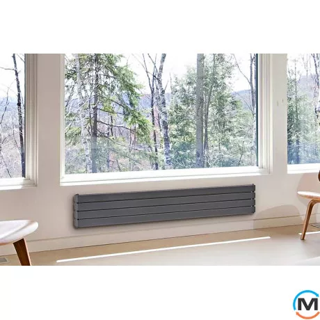 Горизонтальный дизайн радиатор ARTTIDESIGN Livorno II G 4/272/1800 серый матовый, фото , изображение 4