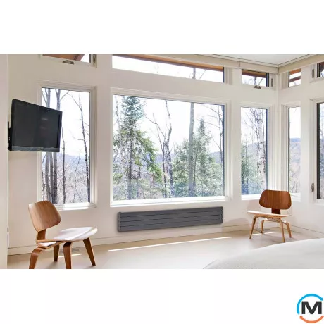 Горизонтальный дизайн радиатор ARTTIDESIGN Livorno II G 4/272/1800 серый матовый, фото , изображение 8