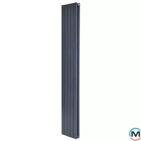 Вертикальний дизайнерський радіатор ARTTIDESIGN Terni II 5/1800/295/50 сірий матовий, Підключення радіатора: Нижнє, Виконання: Вертикальний, Колір: Сірий, Висота (мм): 1800, Кількість секцій: 5, Довжина (мм): 295, Глибина (мм): 99, Кількість рядів: 2, фото 