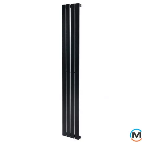 Дизайнерский вертикальный радиатор ARTTIDESIGN Livorno 4/1600/272/50 черный матовый, Подключение радиатора: Нижнее, Исполнение: Вертикальный, Цвет: Черный, Высота (мм): 1600, Кол-во секций: 4, Длина (мм): 272, Глубина (мм): 93, Количество рядов: 1, фото 