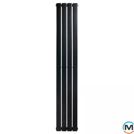 Дизайнерский вертикальный радиатор ARTTIDESIGN Livorno 4/1600/272/50 черный матовый, Подключение радиатора: Нижнее, Исполнение: Вертикальный, Цвет: Черный, Высота (мм): 1600, Кол-во секций: 4, Длина (мм): 272, Глубина (мм): 93, Количество рядов: 1, фото , изображение 4