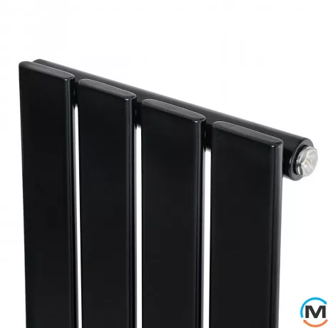 Дизайнерский вертикальный радиатор ARTTIDESIGN Livorno 4/1600/272/50 черный матовый, Подключение радиатора: Нижнее, Исполнение: Вертикальный, Цвет: Черный, Высота (мм): 1600, Кол-во секций: 4, Длина (мм): 272, Глубина (мм): 93, Количество рядов: 1, фото , изображение 5