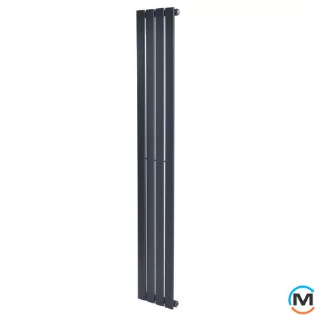 Дизайнерский вертикальный радиатор ARTTIDESIGN Livorno 4/1600/272/50 серый матовый, Подключение радиатора: Нижнее, Исполнение: Вертикальный, Цвет: Серый, Высота (мм): 1600, Кол-во секций: 4, Длина (мм): 272, Глубина (мм): 93, Количество рядов: 1, фото 